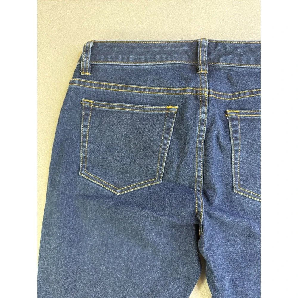 MICHAEL KORS Skinny Jeans Gold Zippers Dark Wash Size 6 Women's Denim